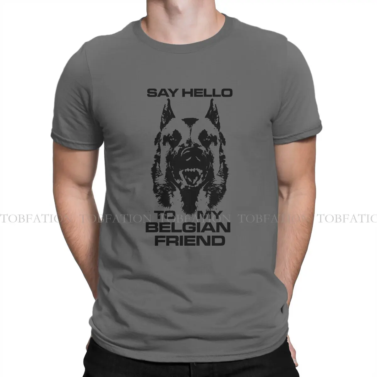 Say Hello Mechelaar Unique TShirt Belgian Malinois 100% Cotton Creative Graphic  T Shirt Stuff Hot Sale