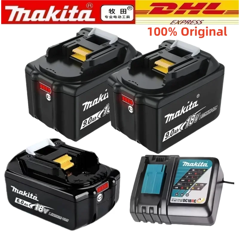 

100% Original Makita 9Ah6Ah/5Ah for Makita 18V Battery BL1830B BL1850B BL1850 BL1840 BL1860 BL1815 Replacement Lithium Battery