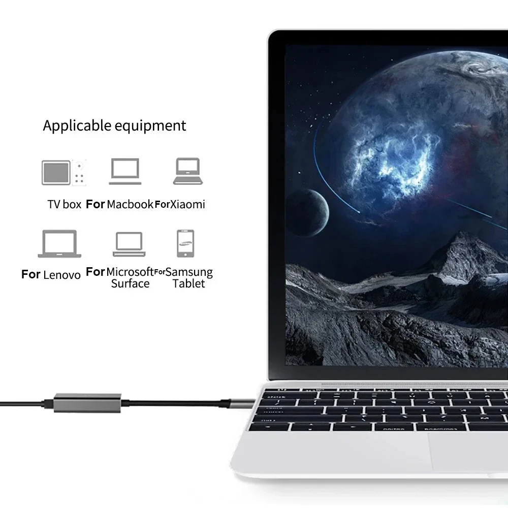 Kebidumei 1000Mbps Network Card USB 3.0 Type C Ethernet Adapter USB Lan RJ45 Gigabit Cable For MacBook Windows XP 7 8 10 Android view 6