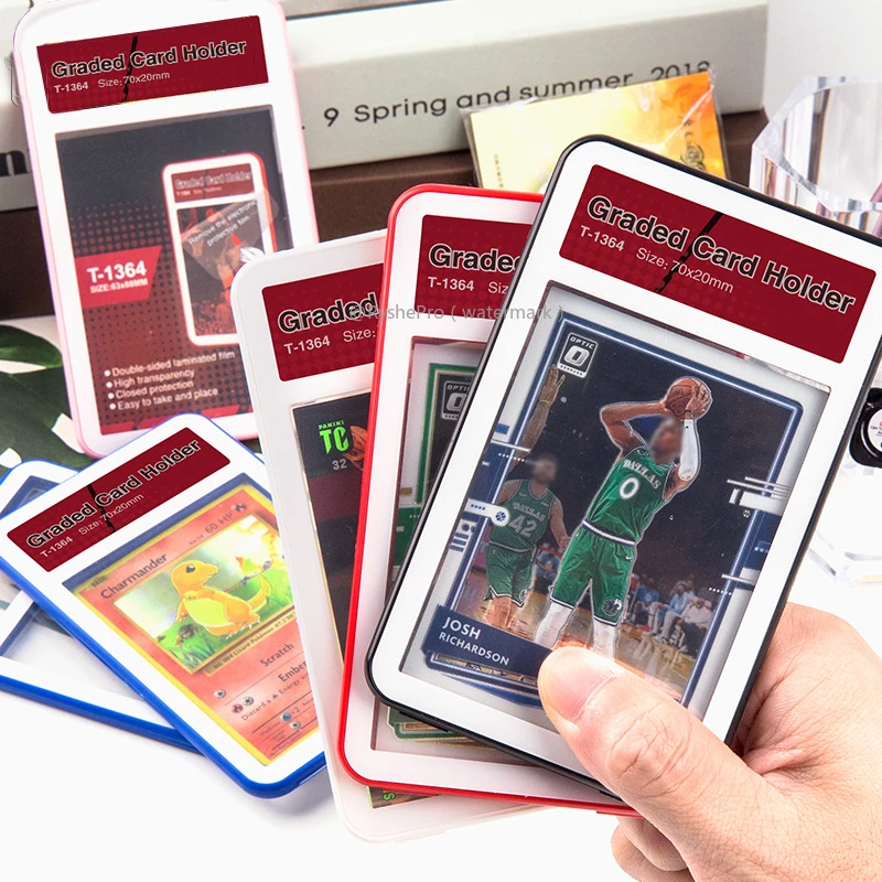 

Прозрачный чехол для карточек с градуированным кирпичом для стандартного держателя карт PSA, встроенная коллекция и защитные пленки для карточек