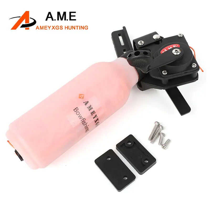 

AMEYXGS Bowfishing Rope Pot Reel Archery with 40m Fishing Rope for Right Hand Recurve Compound Bow Hunting Fish Shooting Fishing