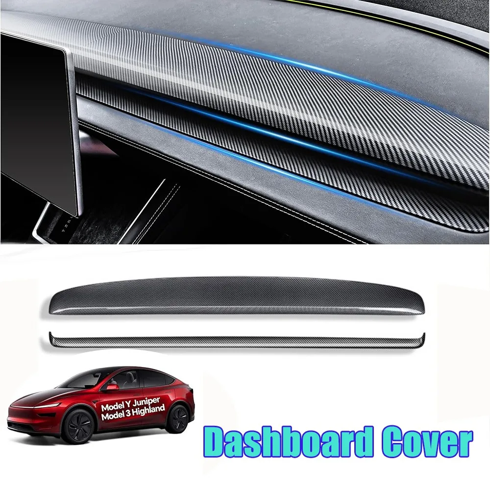

Center Console Dashboard Decorative Trim Panel Sticker For Tesla Model 3 Y 2025 Facelift Version Strong Adhesive Interior