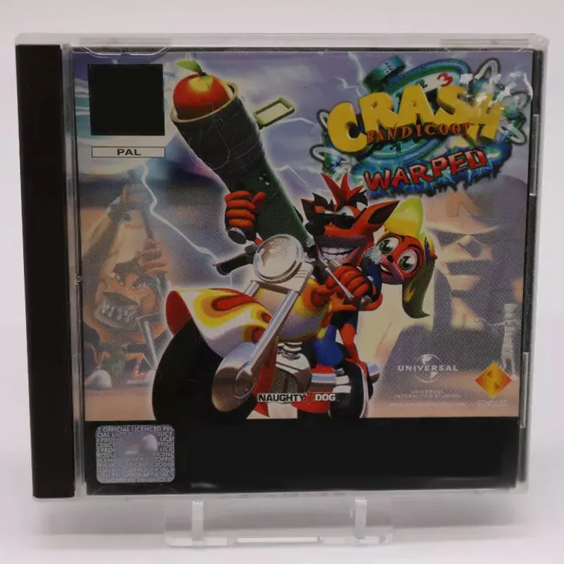 

PS1 CRASH BANDICOOT 3 WARPED Copy Disc Game Black Bottom Unlock Console Station 1 Retro Optical Driver Video Game Part