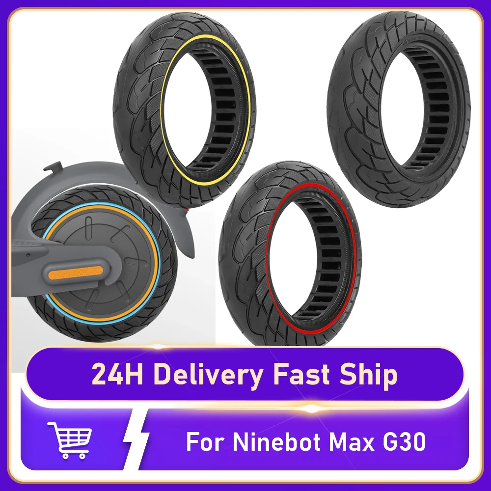 

10Inch 60/70-6.5 Solid Tire for Ninebot Max G30 Electric Scooter Accessories Honeycomb Tubeless Tyre Front Rear Wheel Parts
