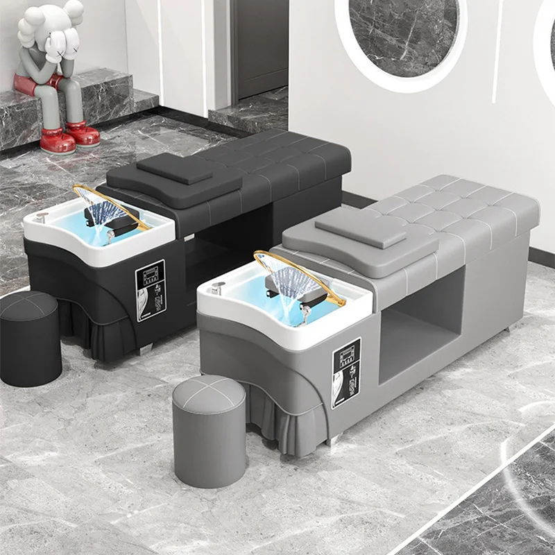 

Кровать для мытья волос Парикмахерская Парикмахерская Шампунь Кровать Циркуляция воды Фумигация Встроенная кровать Красота Лечение волос Моющая кровать