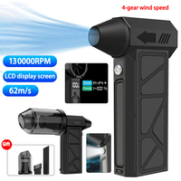 Brushless Motor Electric Turbo Jet Fan, Handheld Vacuum Cleaner High-Speed Turbo Violent Fan USB Rechargeable Powerful Dust Blow