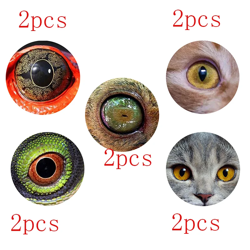 glass eyes cabochons Round  6mm 8mm 10mm 12mm   Round Dome Dragon Eye Dragon Cat Eye Toys DIY Jewelry Accessory  Pupil Eye Cameo