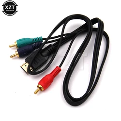 1m HDMI-compatible to 3RCA Video Audio Cable AV Adapter HD Cable 3RCA Stereo Converter Assembly for TV box DV DVD PC