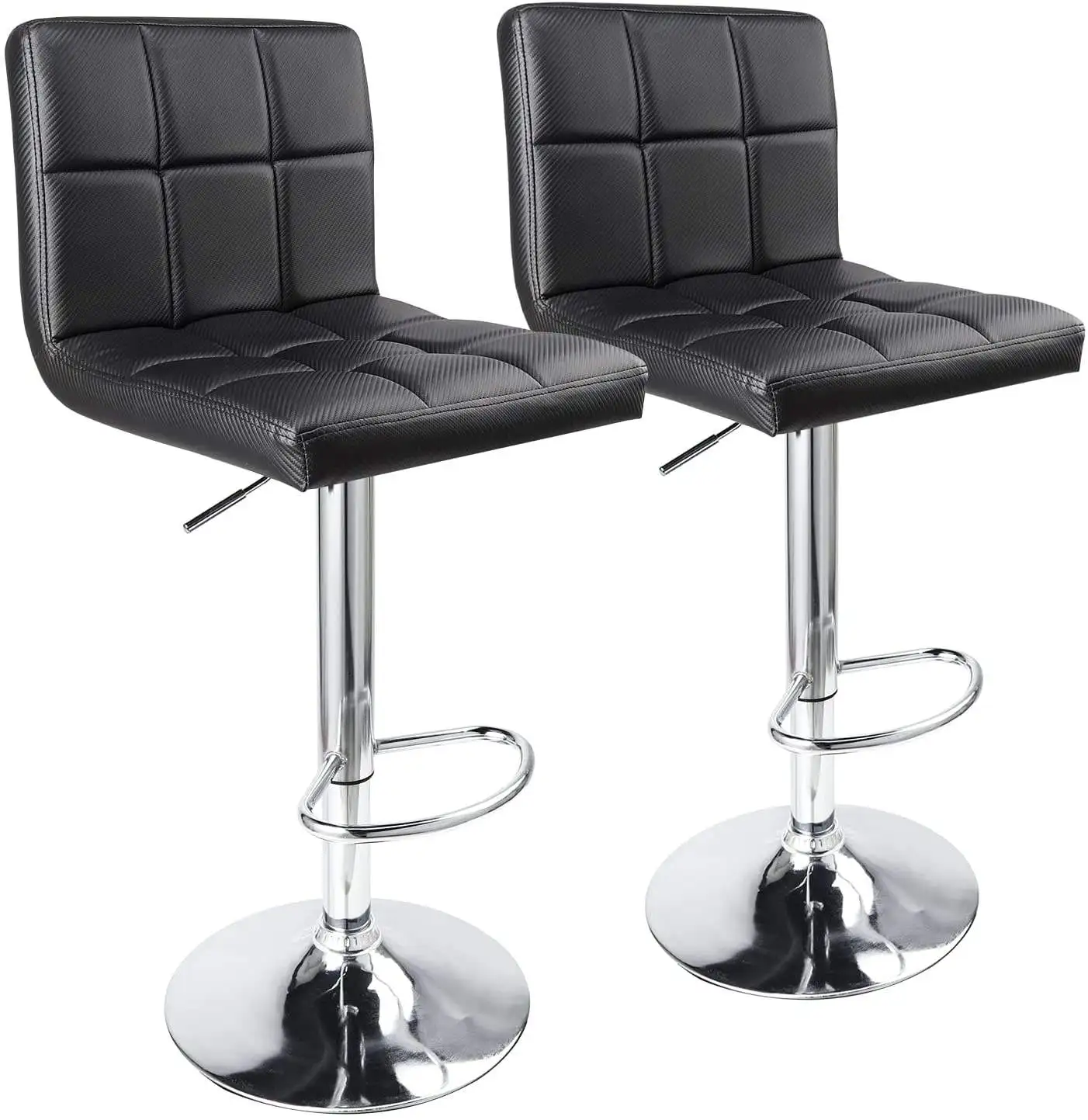 

2024 New Modern PU Faux Leather Gold Commercial Swivel Kitchen bar Stool