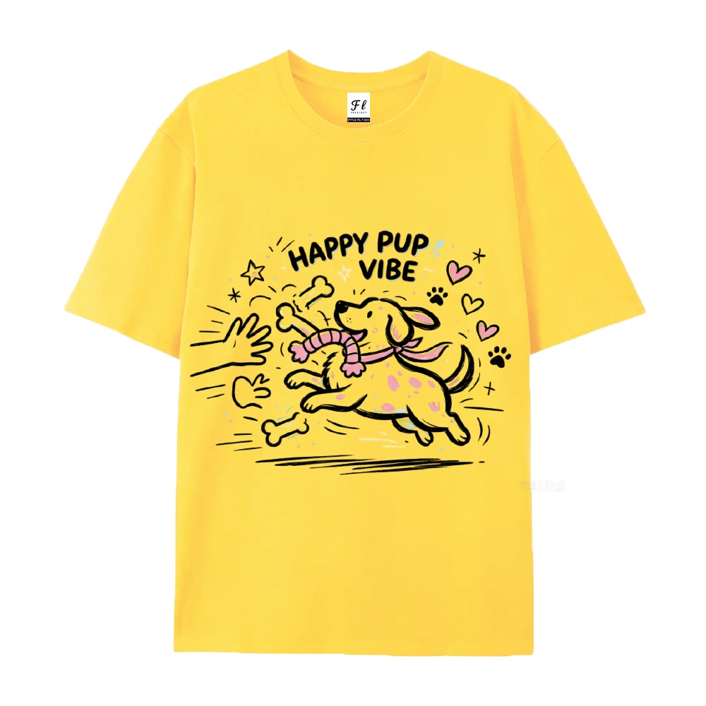 Women Graphic T Shirt Cute Sketch Puppy Pet Print Casual Crew Neck Short Sleeve Summer Oversized Streetwear Tee