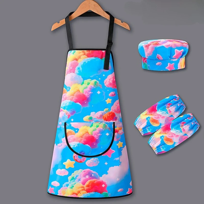 

Детский водонепроницаемый фартук для рисования и творчества, нагрудник для кормления малышей, удлиненный фартук для детского сада, цветной фартук для взрослых