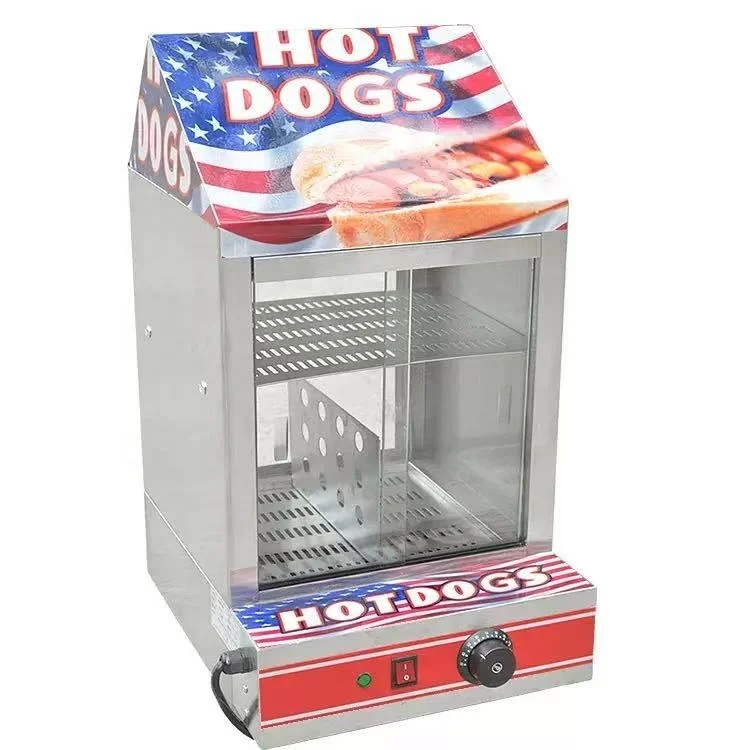 

Stainless Steel Hot Dog Warming Showcase Electric Bun Warmer Commercial Hot Dog Steamer
