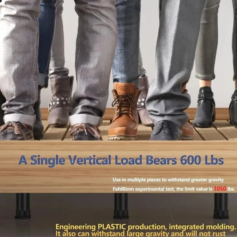 4 قطع من أرجل دعم السرير القابلة للتعديل، نطاق ارتفاع 5.9-11 بوصة، يناسب الملك والملكة، سهل التركيب، دعم قوي، لا حاجة للكهرباء