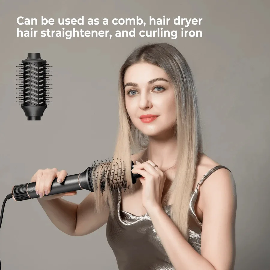 

Профессиональный высокоскоростной стайлер горячего воздуха 5 в 1, профессиональная щетка для фена без вьющихся волос, быстросохнущий фен без повреждений тепла