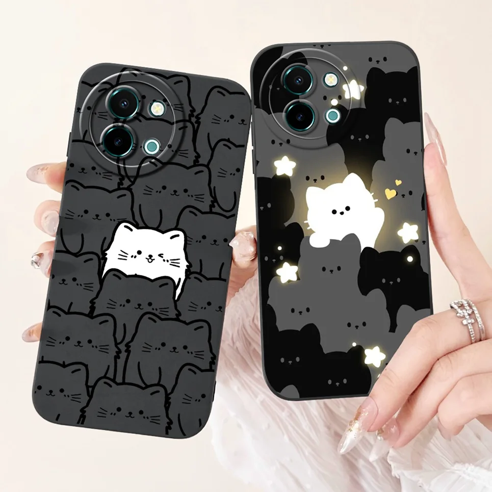 Etui do Vivo Y38 Y58 5G Cool Dragon Astronaut Panda Funda do Vivo T3x Y200i Y200t Miękka, płynna silikonowa osłona tylna Capa Coque