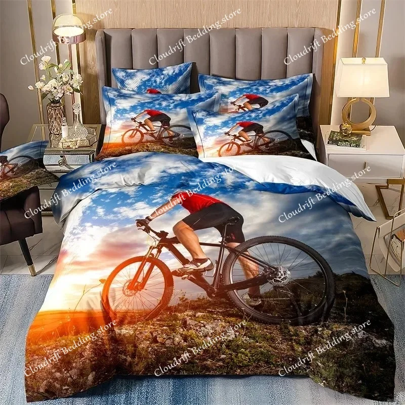 Galaxy Starry Sky Duvet Cover Set for Boys, Speed Rider, Super Cool, Racing Car Comforter, Bedding Sets for Men, Teen, Queen Siz