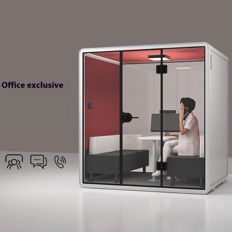 Soundproof Office Pod Acoustic Booth Large Size Silent Cabin for Office Meeting Phone Call Home Bedroom