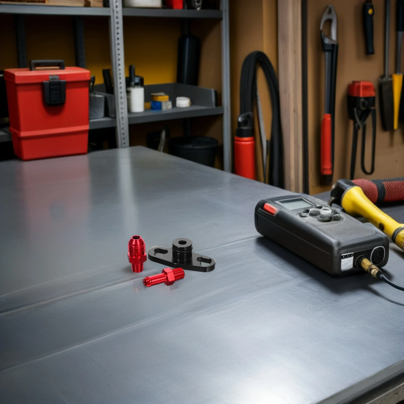 

1Set Fuel Pressure Regulator Fitting Precise Adjustable Fuel Rail Adapter Replacement Compatible Aluminum Car