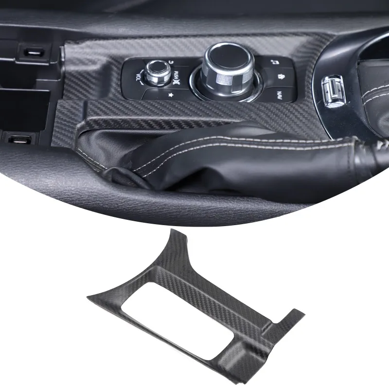 

Real Carbon Fiber for 2016+ Mazda MX-5/Fiat 124/Abarth 124 Center Console Multimedia Panel Frame Trim Cover Sticker accessories