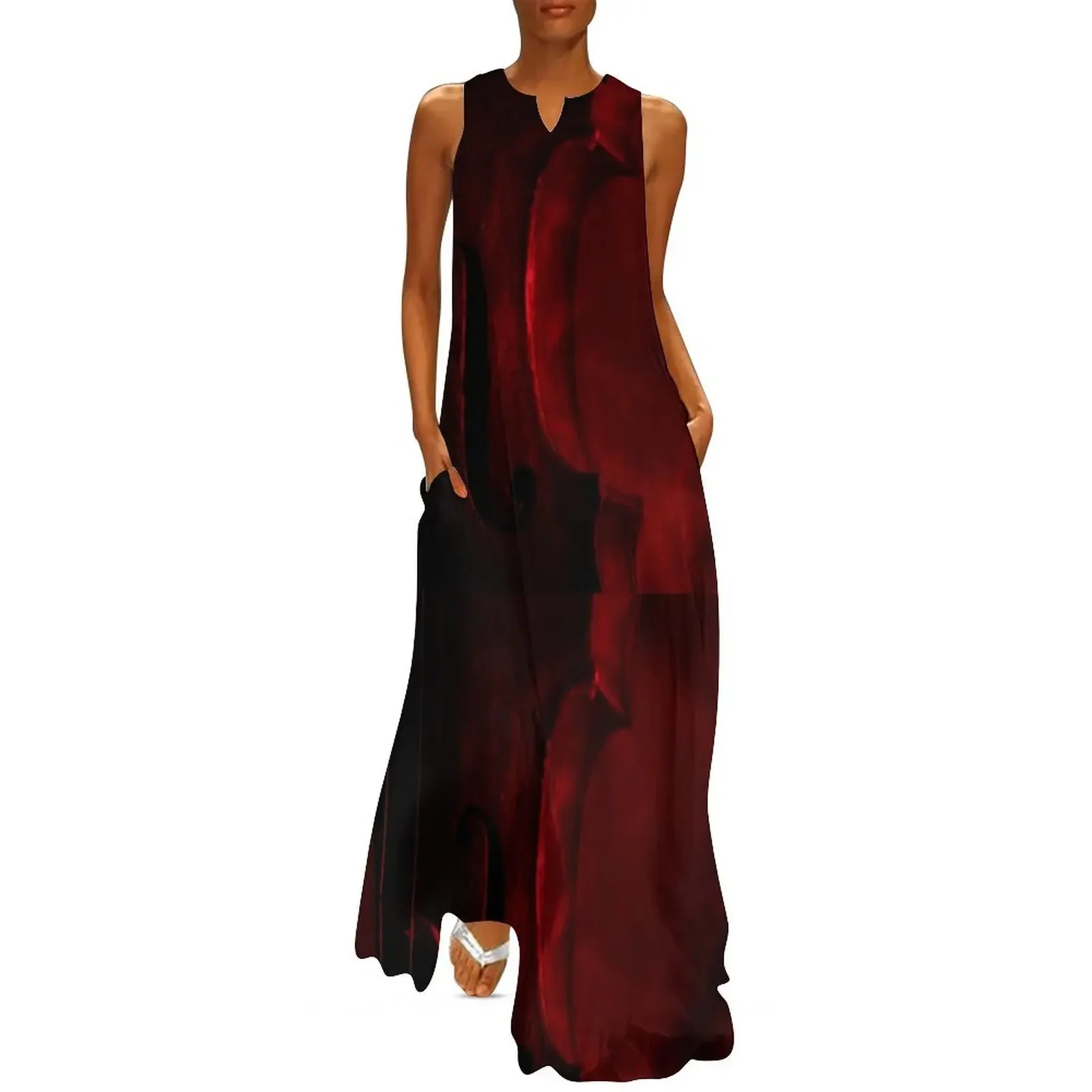 

Violin (Red) Long Dress women's dresses luxury women dresses Female clothing Dress