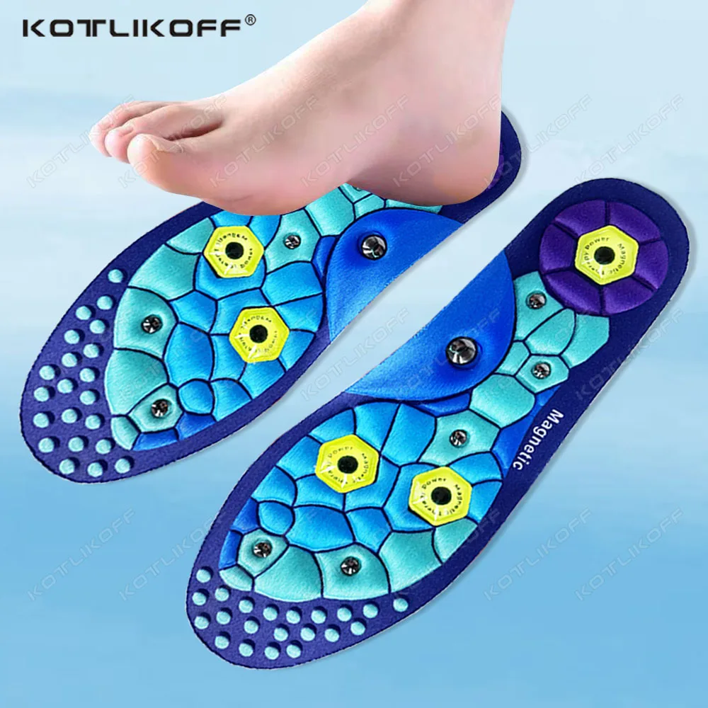 1 Pair NEW Magnetic Comfortable Sports Acupoint Massage Insoles Orthopedic Foot Massage Slimming Massaging Insert Pad Inserts