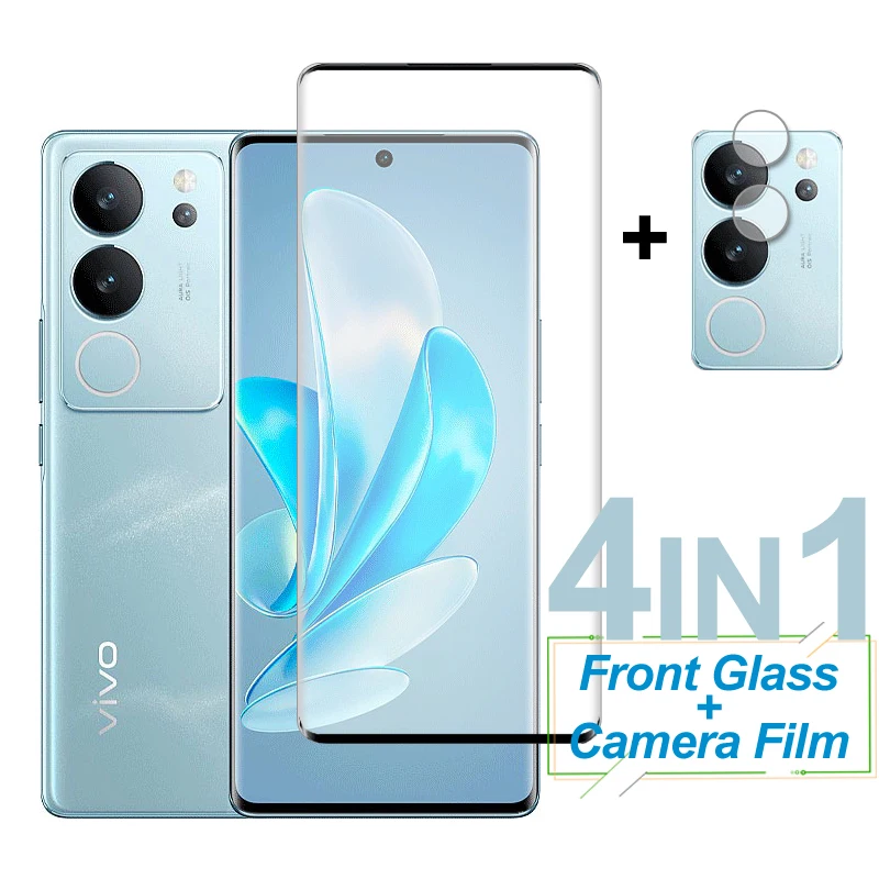 

For ViVo V29 Glass Screen Protector Full Cover Tempered Glass On ViVo V29 Protective Phone Camera Lens Film For ViVo V29 Lite