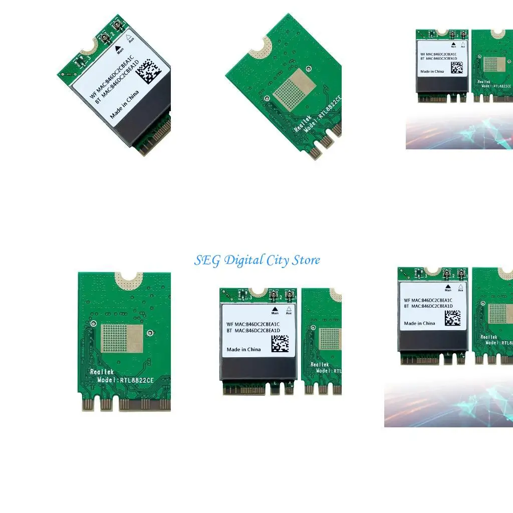 

U75B Mini PCIE WIFI Card Dual Band 2.4+5G 1200M BT5.1 Wireless Card 1200M RTL8822CE