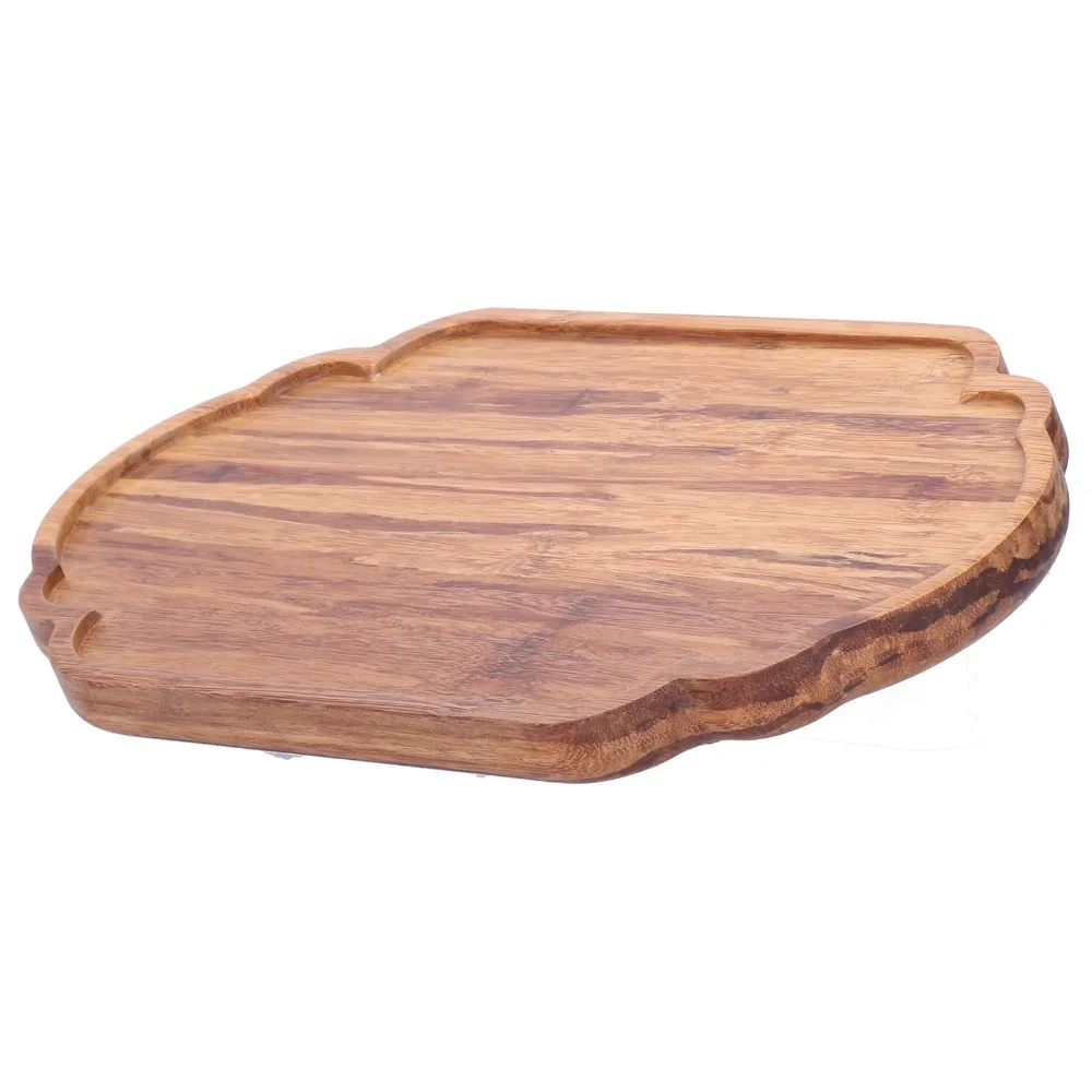 Artistic Bamboos Tea Tray Minimalist Style Smooth Serving Plate Oval Thickened Snacks Tray Leisure Tea Time