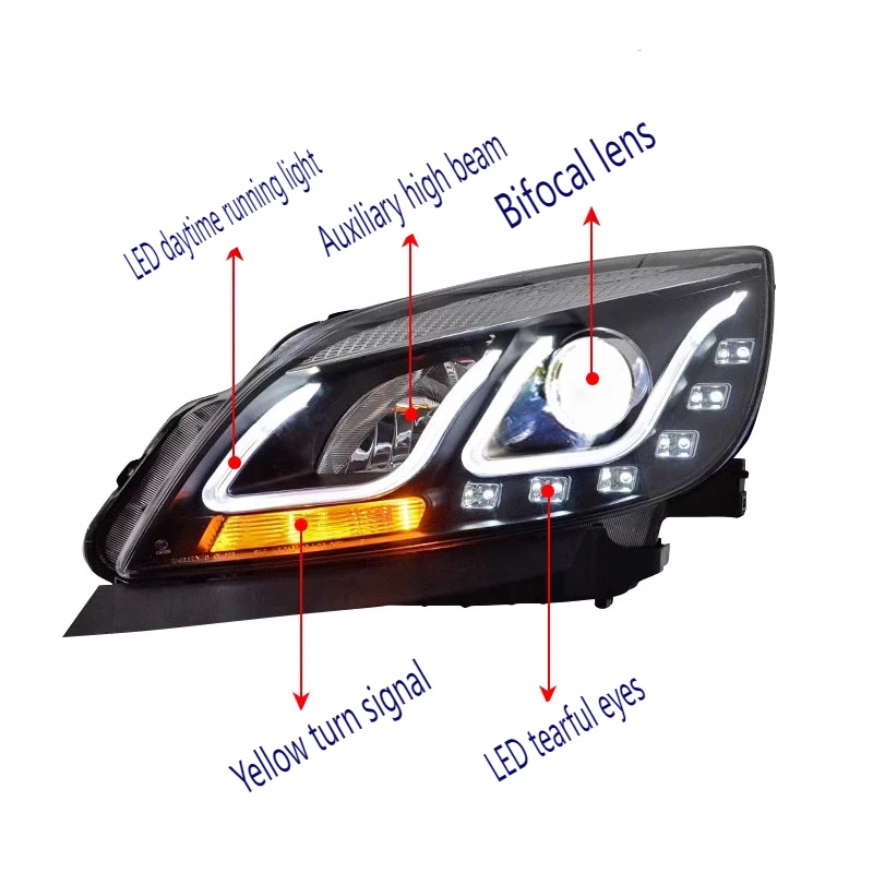 Car Headlights For Buick Excelle gt headlight assembly For Excelle LED head lamp 2010-2013 Angel eye led DRL front light