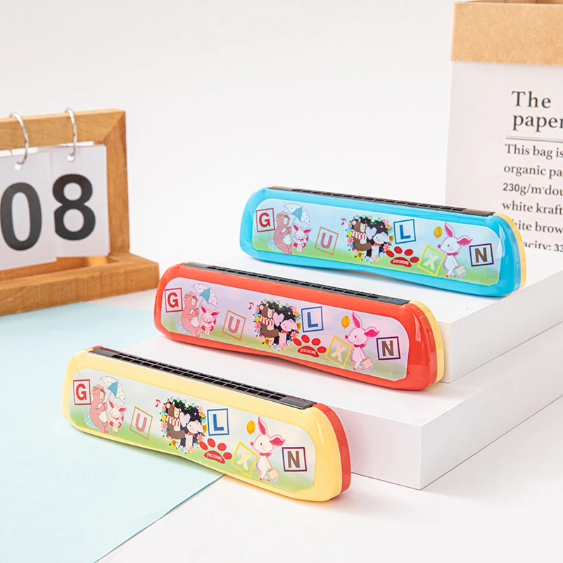 1PC Plastic 32 Hole Cartoon Harmonica Kindergarten Back To School Gift Children Birthday Party Wedding Guest Gift