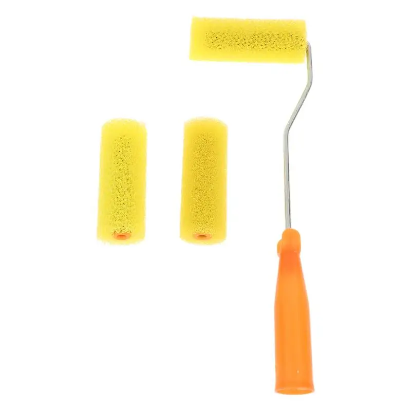 Portable Floral Sponge Paint Roller Set Wall Paint Roller Brush Reusable Absorbent Texture Painting Tool For DIY Wall Renovatio