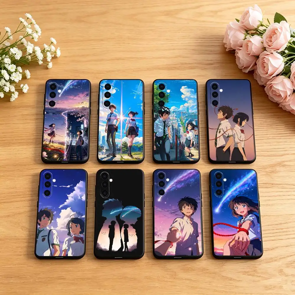 Anime Your N-Name Kimi no na wa Phone Case For Samsung Galaxy A73,A72,A71,A70,A53,A52,A51,Soft Silicone Black Cover