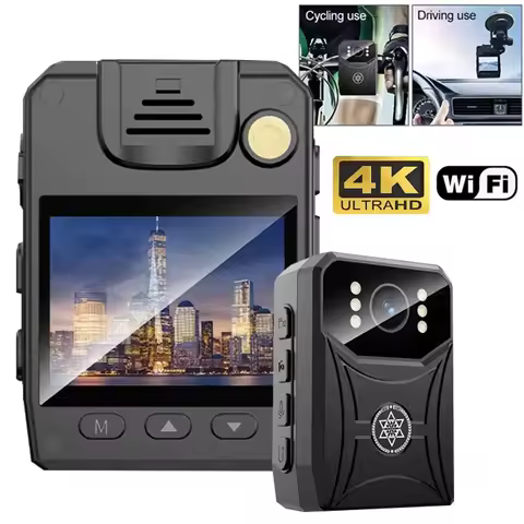 4K Mini Police Camera Outdoor Law Enforcement Recorder WIFI HD Camcorder IR Night Vision Body Camera Portable Body Worn Cam