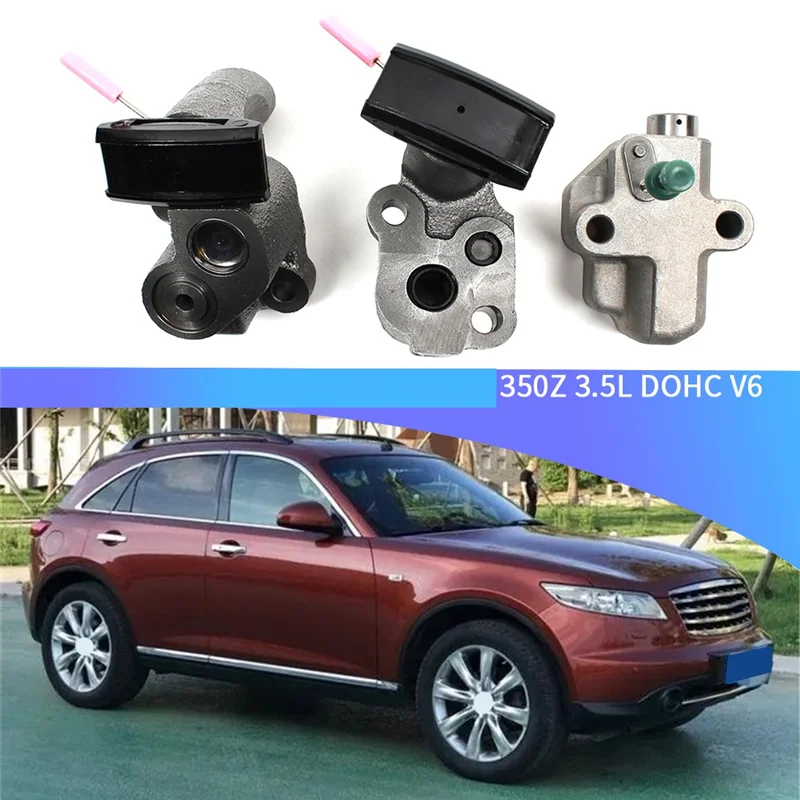

T47C_3Pcs Timing Chain Tensioner Set for Nissan Infiniti FX35 350Z 3.5L DOHC V6 VQ35DE
