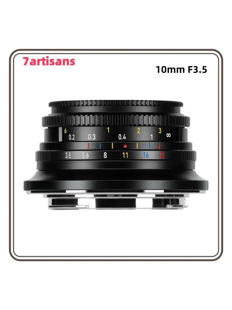 7artisans 10 mm F3,5 APS-C 108 °   Obiektyw szerokokątny o stałej ogniskowej z ręcznym ustawianiem ostrości do Sony E, Fujifilm XF, Nikon Z, Micro M4/3 — zdjęcie produktu 7