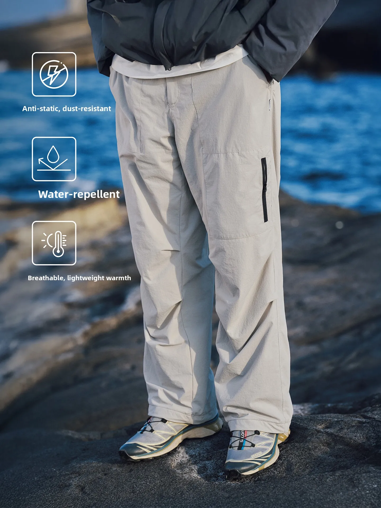 

Мужские водонепроницаемые теплые брюки-парашютисты на флисовой подкладке, повседневные брюки для осени и зимы, для путешествий и отдыха, модные, черные, серые, ветрозащитные.