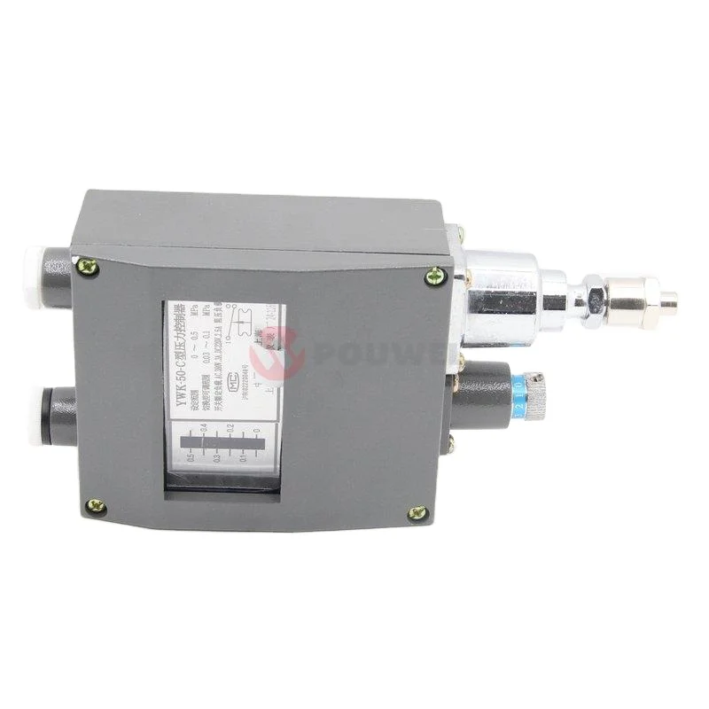 YWK-50-C Pressure Switch with High Accuracy for Air Water Oil 300V 10A SPDT Snap Action Adjustable Range 50Hz 60Hz CE Certified