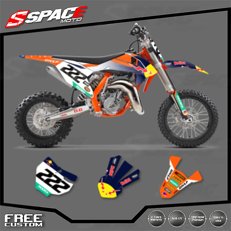 

Мотоциклетная графическая фоновая наклейка SPACE для KTM SX SX65 2016 2017 2018 2019 2020 2022 2023 16-23 SX65 наборы наклеек