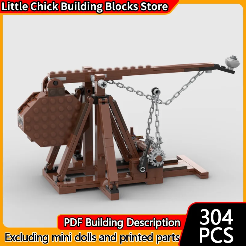 

Средневековый замок, модель MOC, строительные кирпичи, сверхмощный требушет, модульная технология, детские праздничные подарки, сборные игрушки, костюм