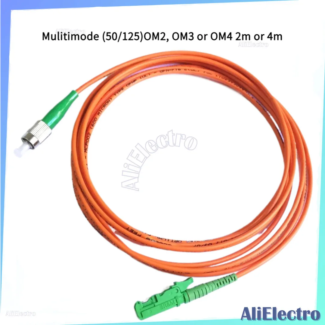 10pcs LSH(E2000)/APC-FC/APC -MM(50/125) OM2, OM3, Om4-2m, 4m-3.0mm Cable / Jumper  Fiber Optic Patch Cord Ftth