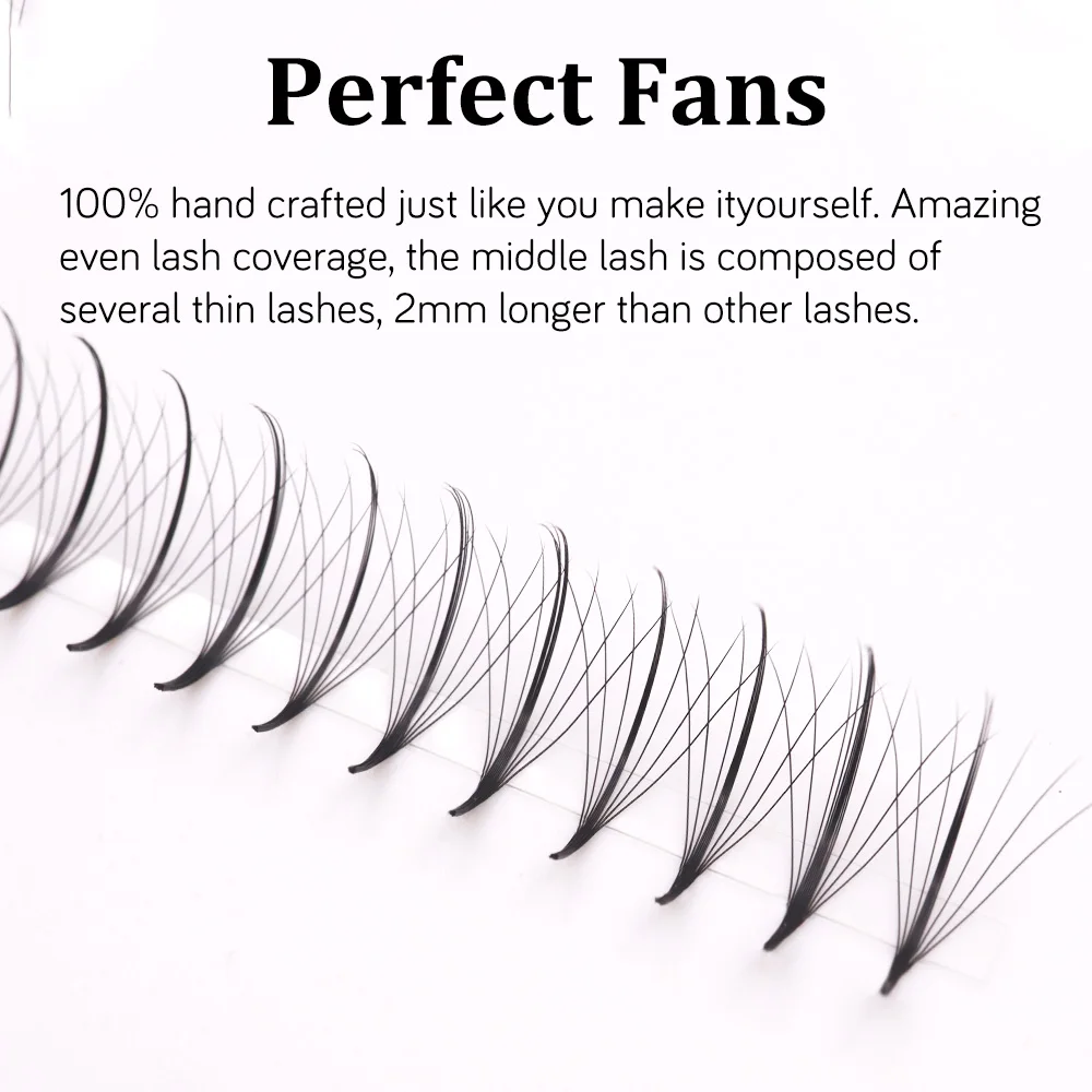 Wispy Premade Fans Pointy Base 5D/7D/9D Russia Volume Handmade Natural False Eyelash Extension Individual Lashes Faux Mink Lash