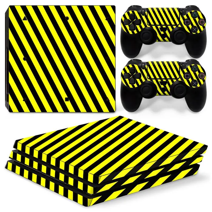 Geometric design Skin Sticker Protective Vinyl Decal Cover for PS4 Pro Console and 2 Controllers skins customized ﻿