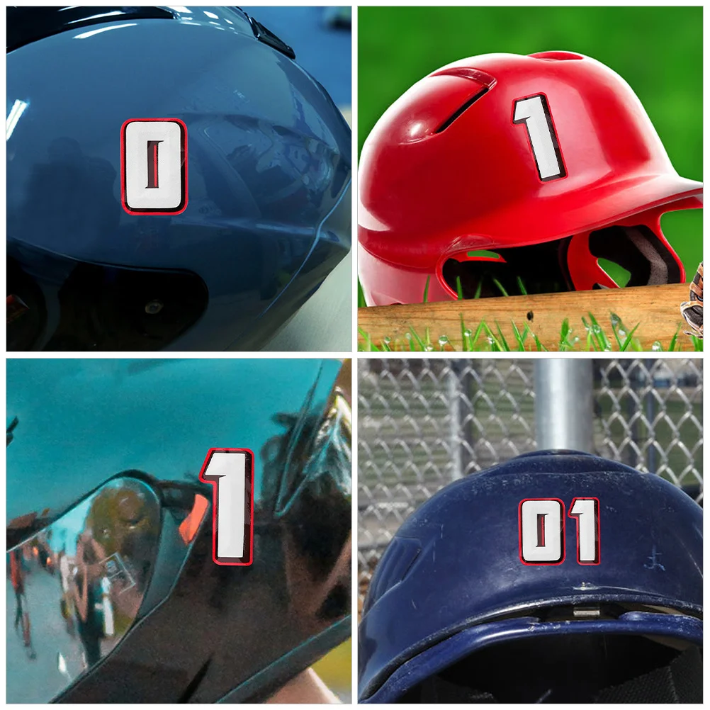 مجموعتان من ملصقات أرقام إمداد الدراجة النارية ذات الاستخدام العاكس لمستلزمات الدراجة متعددة الاستخدامات