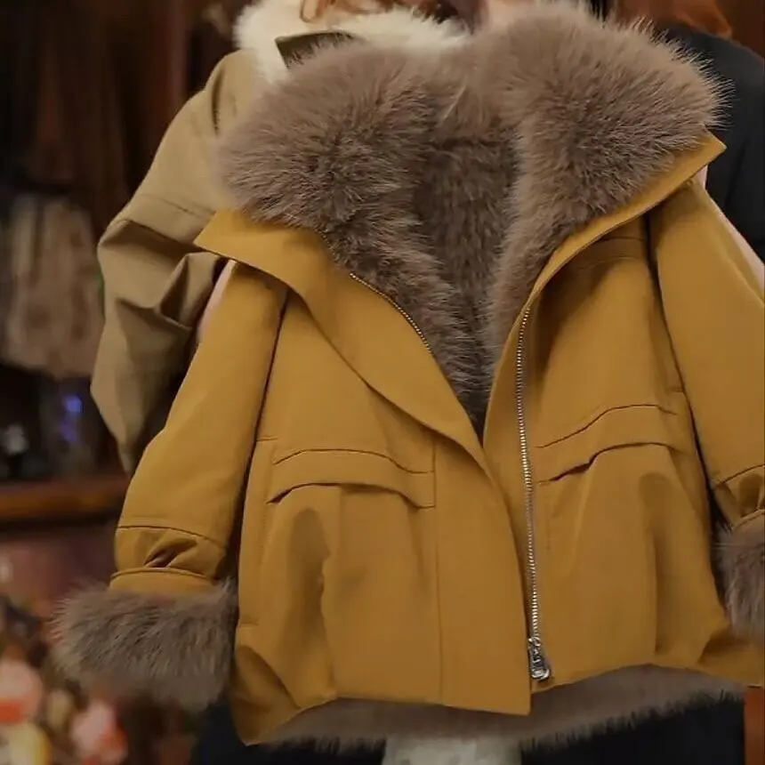 Girls Jackets Children Elegant Fur Collar Coats Kids Coats Toddler Autumn Winter Clothes 2-6Y Fashion Warm