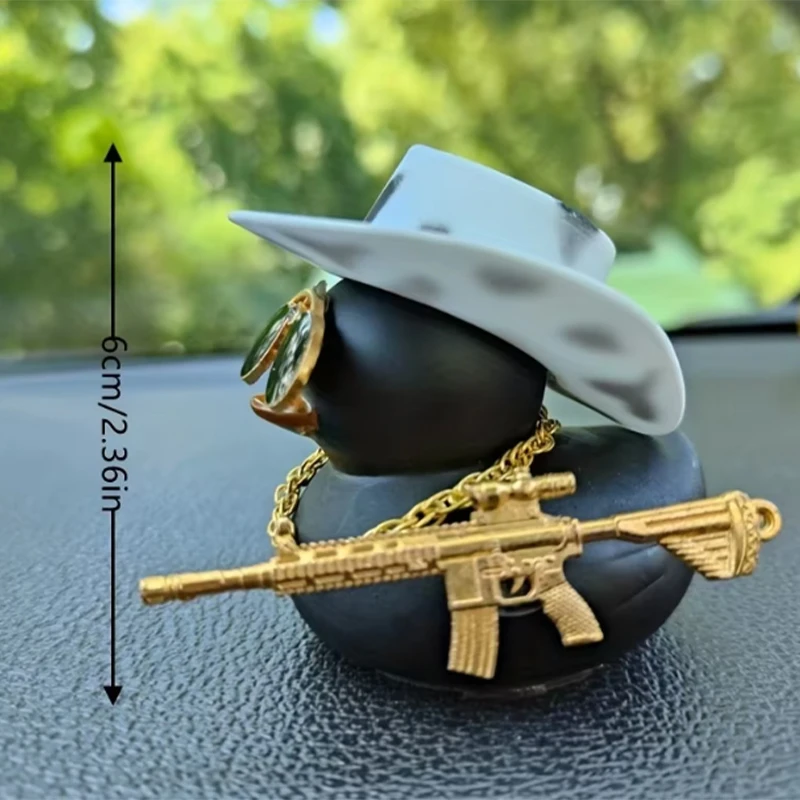 Rubber Duck Car Ornaments, Funny Rubber Ducks Car Dashboard Decorations Duck Car Accessories - view 2