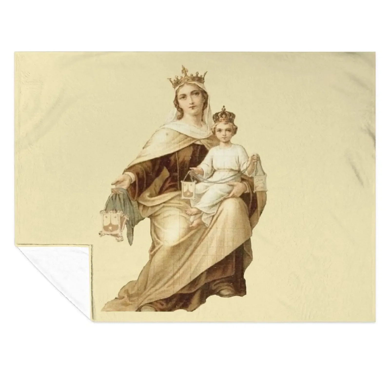 

Our Lady of Mount Carmel 2 Throw Blanket Hairys Hair wednesday Tourist Blankets