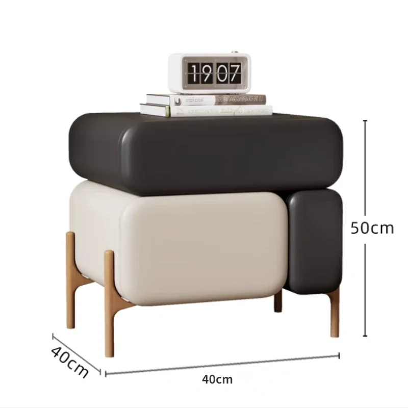 Creative bedside table 2024 new square cream wind bedroom bedside table small apartment storage cabinet  bedroom furniture