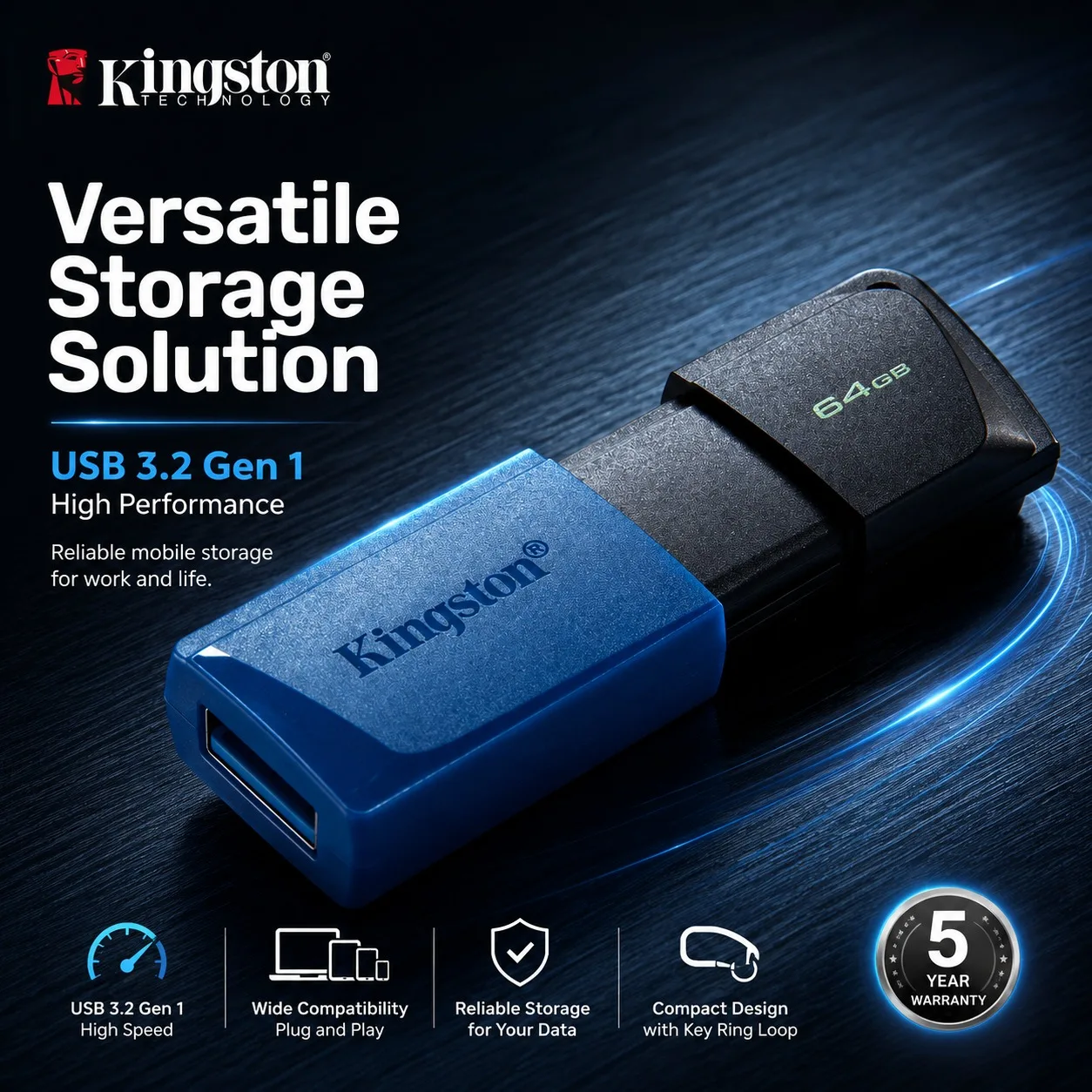 Unidad Flash USB 3.2 Kingston DTXM, Memoria USB, Pendrive, Disco U, Almacenamiento Portátil, Accesorios para Computadora