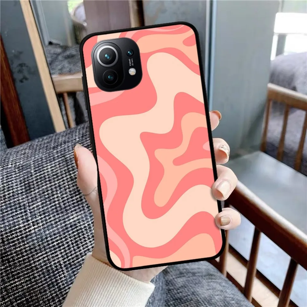 Retro Liquid Swirl Abstract Phone Case For Xiaomi Mi 5X 8 9 10 11 12 Lite Pro 10T PocoX3pro PocoM3 Note 10 Pro Lite