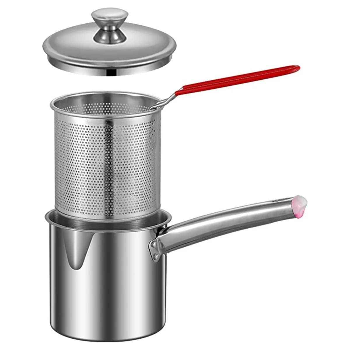 

Горшок для фритюрницы M17K, маленькая кастрюля для фритюрницы, многофункциональные корзины из нержавеющей стали, износостойкая сковорода, глубокая фритюрница, кастрюля для приготовления пищи для дома